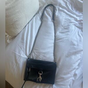 Rebecca Minkoff Mini MAC crossbody, black with silver hardware (lightly used)